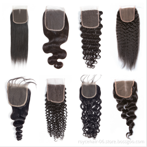 Virgin Brazilian Human Hair Bundles With Lace Closure
